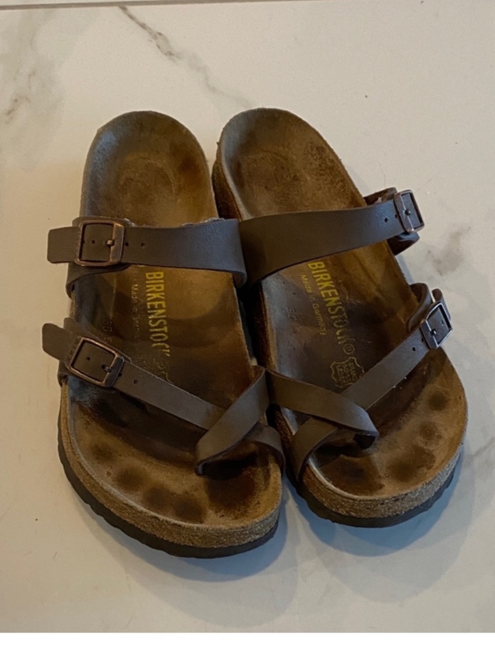 Birkenstock Brown Two-Buckle Mayari Sandals